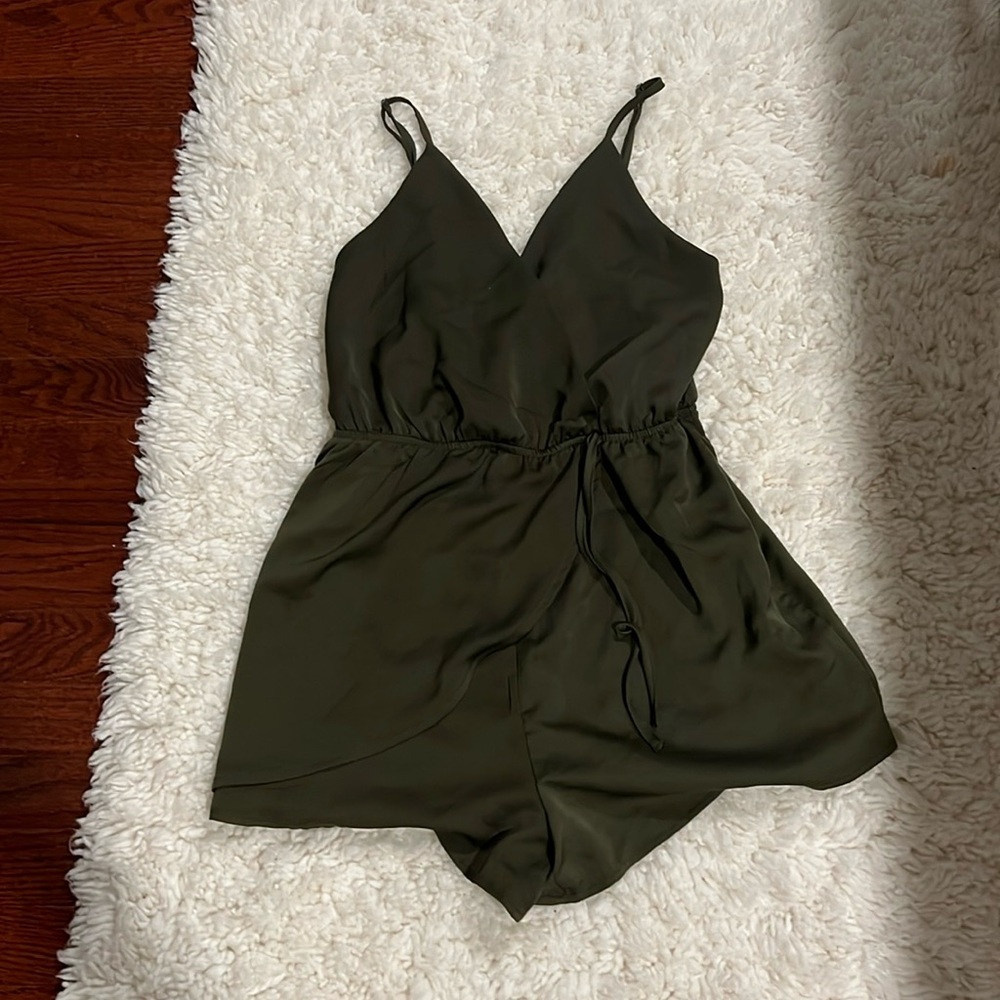 Olive green romper